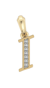 Gold Alphabet I charm